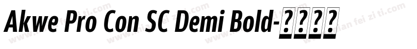 Akwe Pro Con SC Demi Bold字体转换